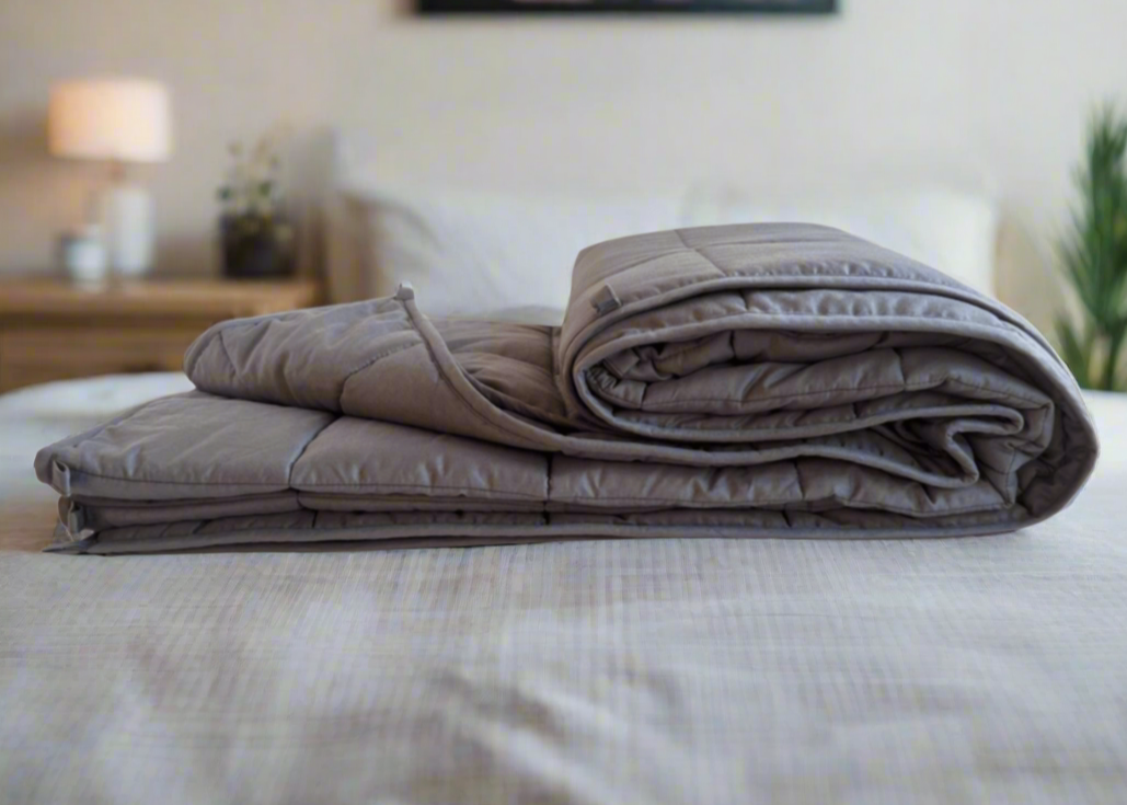 Premium weighted blanket for ADHD, anxiety relief, and improved sleep, featuring soft, breathable fabric.